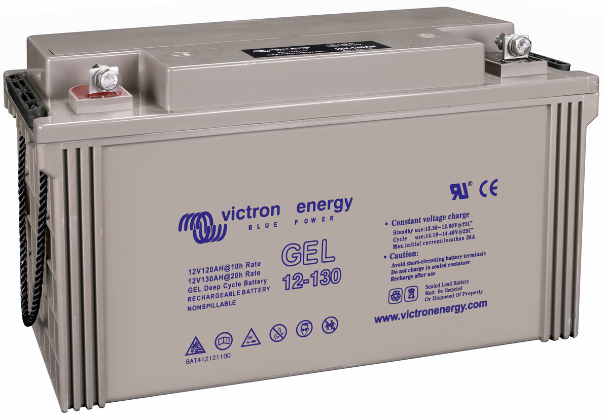 Victron 12V GEL deep cycle battery - 120 ah @ C10, 130 ah @ C20